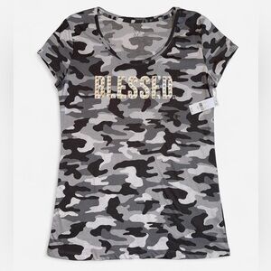 New York & Company Women's Grey T-Shirt Size Large